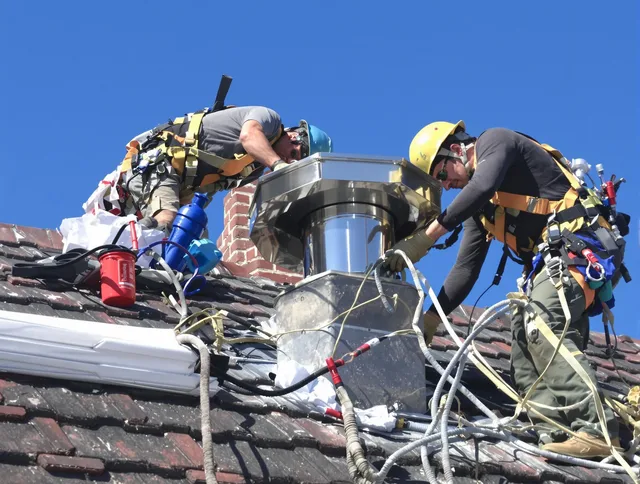 Protective chimney cap installed by Tiverton Chimney Sweep in Tiverton, RI