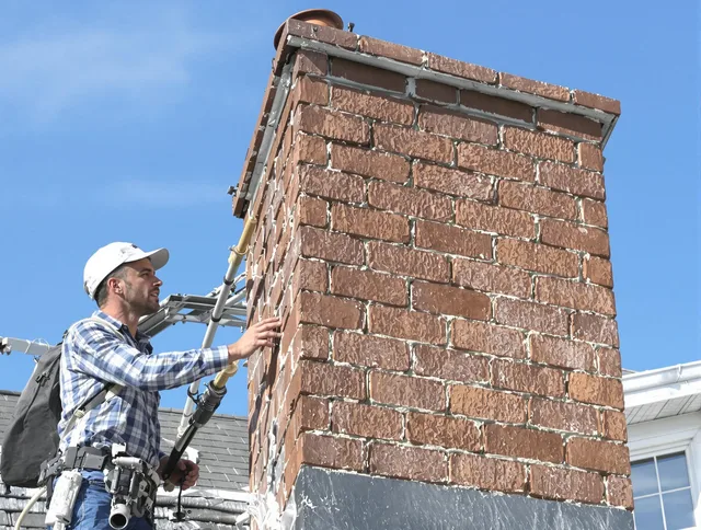 Brickwork for a chimney rebuild by Tiverton Chimney Sweep in Tiverton, RI