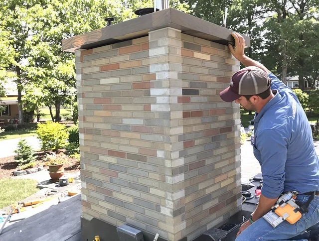 Tiverton Chimney Sweep completing a modern chimney remodel in Tiverton, RI