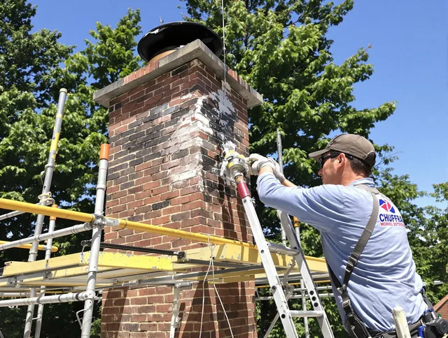 Structural chimney repair by Tiverton Chimney Sweep in Tiverton, RI