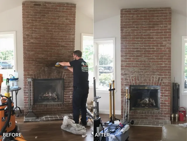 Finished chimney sweeping service by Tiverton Chimney Sweep in Tiverton, RI