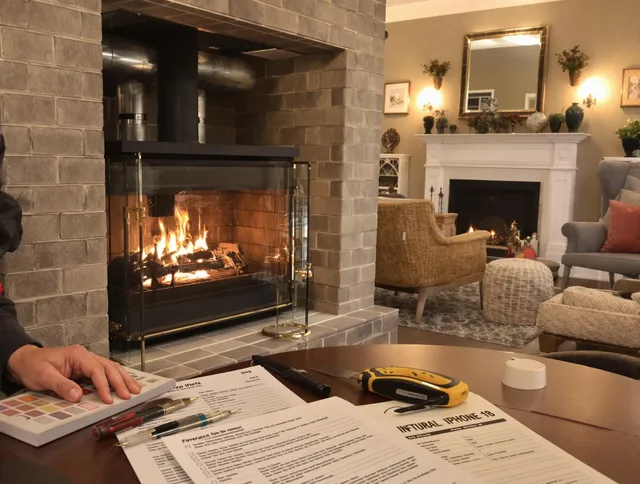 Tiverton Chimney Sweep verifying fireplace safety measures in Tiverton, RI